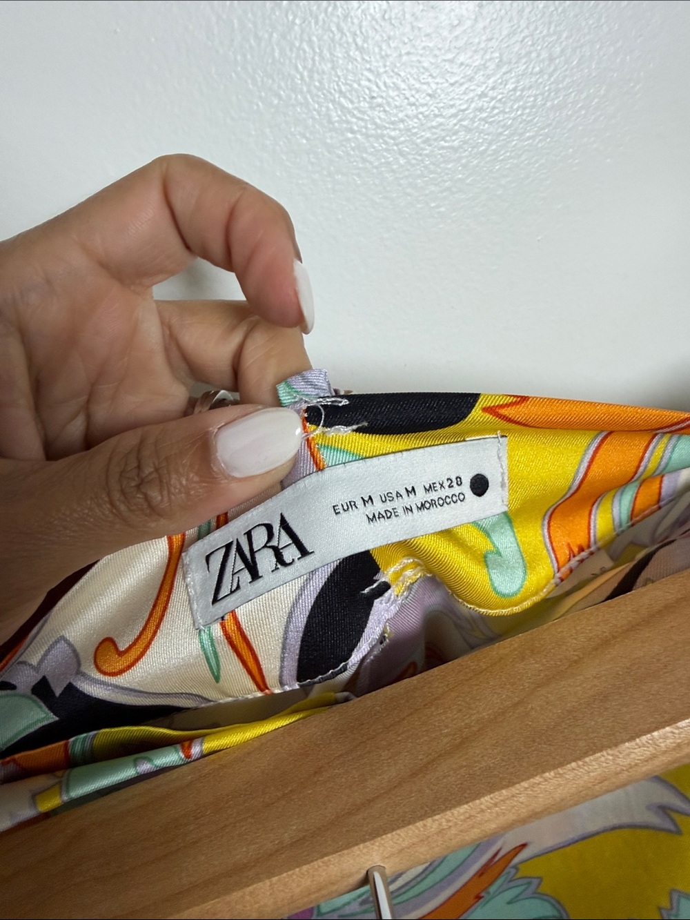 Zara Multicolor Floral Print Wrap Skort - Yellow, Lavender, Mint, Orange - Picture 3 of 3